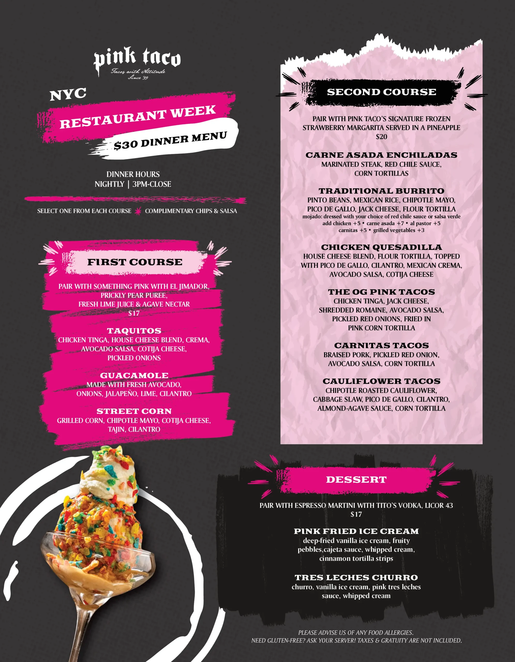 Dinner Menu